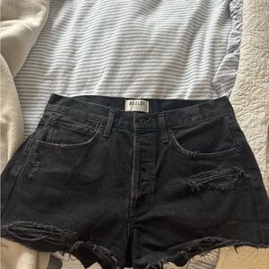Agolde Black Jean Shorts